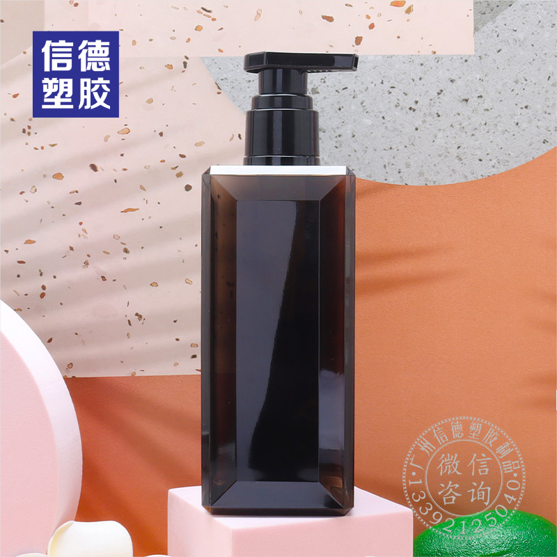 洗发水瓶 护发素瓶 护发膜瓶 洗护方形PETG塑料瓶 定制 380ml XDXF-006_xdbz